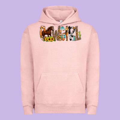 Cowgirl Horse Min Urban Hoodie Designed By Cowcowdesign