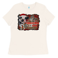 Bone all i want for christmas is a cow aztec Ladies Tee - RanaPortraitStore