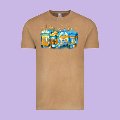 Hanukkah Coffee Vintage Tee Designed By Jasminsmagicworld