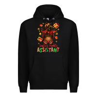 Black santa's favorite assistant afro messy bun Premium Hoodie - texasbilliewilder