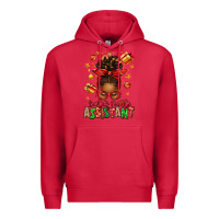 Cardinal santa's favorite assistant afro messy bun Premium Hoodie - texasbilliewilder