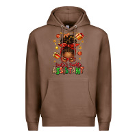 Chestnut santa's favorite assistant afro messy bun Premium Hoodie - texasbilliewilder
