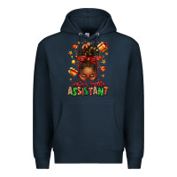 Navy santa's favorite assistant afro messy bun Premium Hoodie - texasbilliewilder