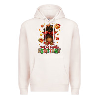 Pale Pink santa's favorite assistant afro messy bun Premium Hoodie - texasbilliewilder