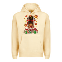 Pina Colada santa's favorite assistant afro messy bun Premium Hoodie - texasbilliewilder