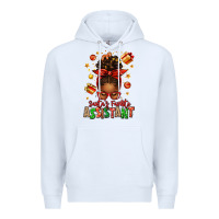 White santa's favorite assistant afro messy bun Premium Hoodie - texasbilliewilder