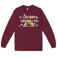 Burgundy library grown up Long Sleeve Tee - MaliasSmallBusiness
