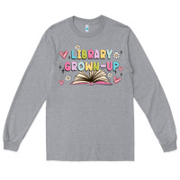 Heather Grey library grown up Long Sleeve Tee - MaliasSmallBusiness