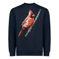 Navy Northern Cardinal Bird Heavyweight Sweatshirt - LillyAllenDesigns