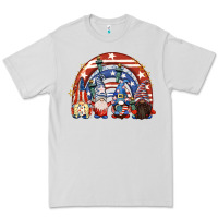 Dove Grey 4th of July rainbow with gnomes Premium Tee - CowGirlArtShop