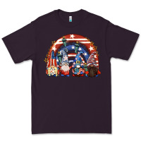 Plum 4th of July rainbow with gnomes Premium Tee - CowGirlArtShop