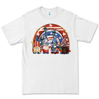 White 4th of July rainbow with gnomes Premium Tee - CowGirlArtShop