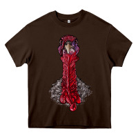 Chocolate Brown gobble head Heavy Core Tee - RanaPortraitStore