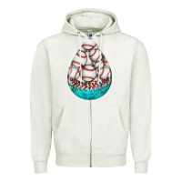Oatmeal Heather baseball and western roses teardrop  8 Zipper Hoodie - BundleAndBundleShop