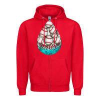 Red baseball and western roses teardrop  8 Zipper Hoodie - BundleAndBundleShop