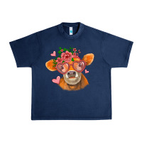 Navy valentines day orange cow Urban Heavy Tee - Jasminsmagicworld