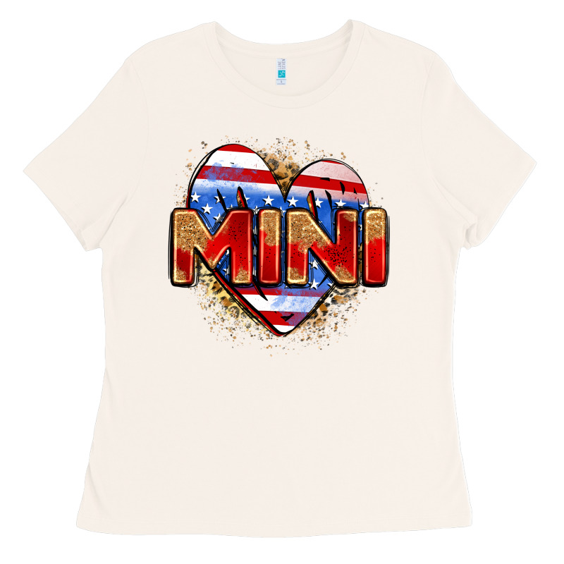 American Mini Heart Ladies Tee by Zillion Design Studio | Teevron