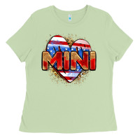 Matcha American mini heart Ladies Tee - Zillion Design Studio