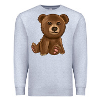 Heather Grey bear Premium Sweatshirt - texasbilliewilder