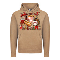 Vintage Coffee take me out to the ball game baseball Vintage Hoodie - Jasminsmagicworld