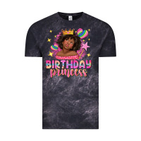 Cloud Black birthday princess with afro girl Vintage Tee - NancyCooperArtShop