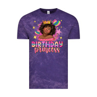Cloud Purple birthday princess with afro girl Vintage Tee - NancyCooperArtShop