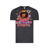 Vintage Black birthday princess with afro girl Vintage Tee - NancyCooperArtShop
