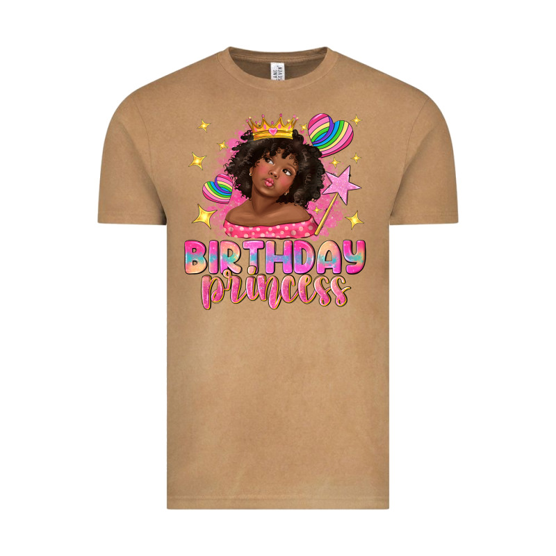 Birthday Princess With Afro Girl Vintage Tee by NancyCooperArtShop | Teevron