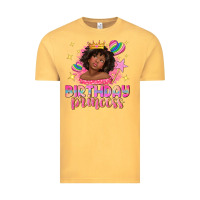 Vintage Mustard birthday princess with afro girl Vintage Tee - NancyCooperArtShop