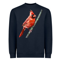 Navy Northern Cardinal Bird Heavyweight Sweatshirt - LillyAllenDesigns