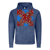Vintage Denim Glitter 4th of July Seamless Pattern Vintage Hoodie - BundleAndBundleShop