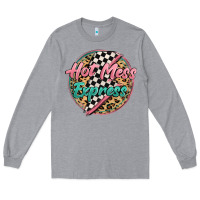 Heather Grey hot mess express Long Sleeve Tee - MaliasSmallBusiness