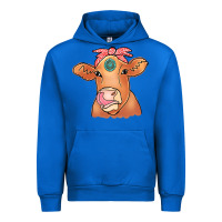 Cobalt Cow  Turquoise Urban Hoodie - CowCowDesign