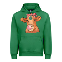 Emerald Cow  Turquoise Urban Hoodie - CowCowDesign