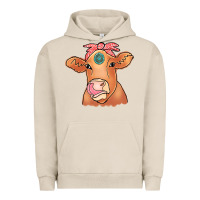 Pigment French Oak Cow  Turquoise Urban Hoodie - CowCowDesign