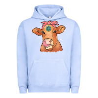 Pigment Grape Ice Cow  Turquoise Urban Hoodie - CowCowDesign