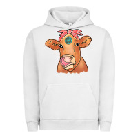 Pigment Lunar Rock Cow  Turquoise Urban Hoodie - CowCowDesign