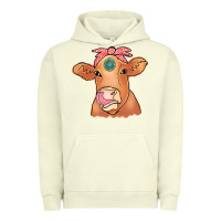 Pigment Pistachio Cow  Turquoise Urban Hoodie - CowCowDesign