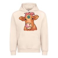 Sandshell Cow  Turquoise Urban Hoodie - CowCowDesign
