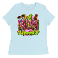 Baby Blue hot mom summer Ladies Tee - texasbilliewilder