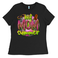 Black hot mom summer Ladies Tee - texasbilliewilder