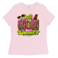 Bubblegum Pink hot mom summer Ladies Tee - texasbilliewilder