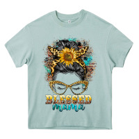 Arona blessed mama messy bun Heavy Core Tee - BarkalooDesign