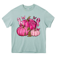 Arona Breast Cancer We Wear Pink with Pumpkin and Ribbon Heavy Core Tee - texasbilliewilder