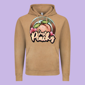 Just Peachy Vintage Hoodie Designed By Jahusdesignshop