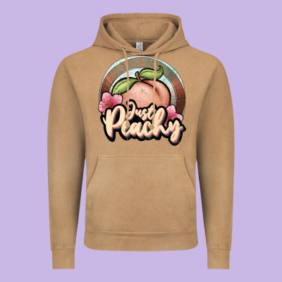 Just Peachy Vintage Hoodie Designed By Jahusdesignshop
