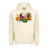 Sandshell Black cat and pumpkin Premium Hoodie - NancyCooperArtShop