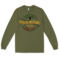 Army Green black history Long Sleeve Tee - MaliasSmallBusiness