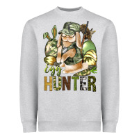 Heather Grey Egg hunter Heavyweight Sweatshirt - NancyCooperArtShop