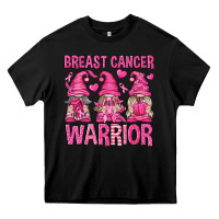 Black Breast Cancer Warrior Gnomes Heavy Core Tee - texasbilliewilder